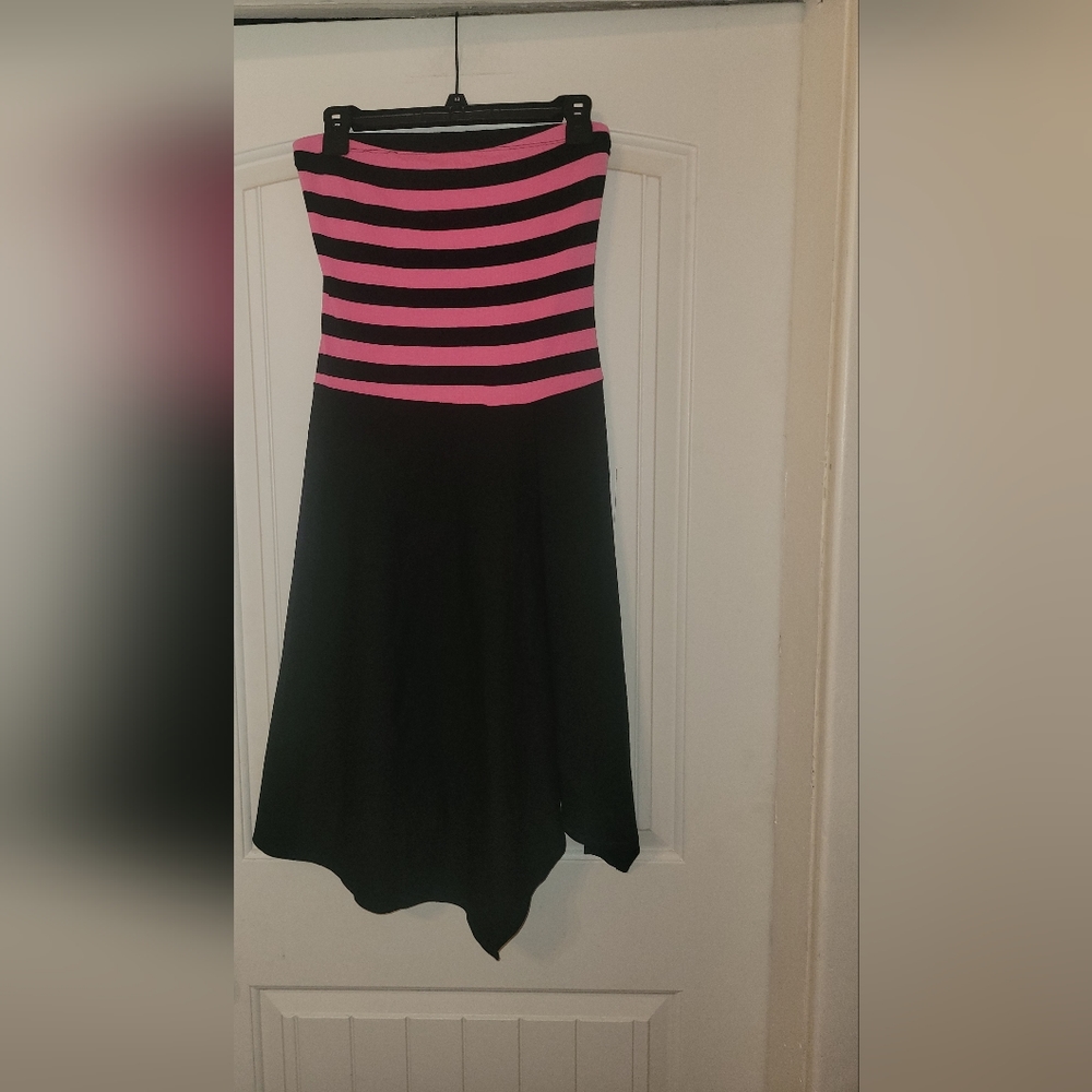 Aqua blues vintage y2k punk tube top dress women's size medium